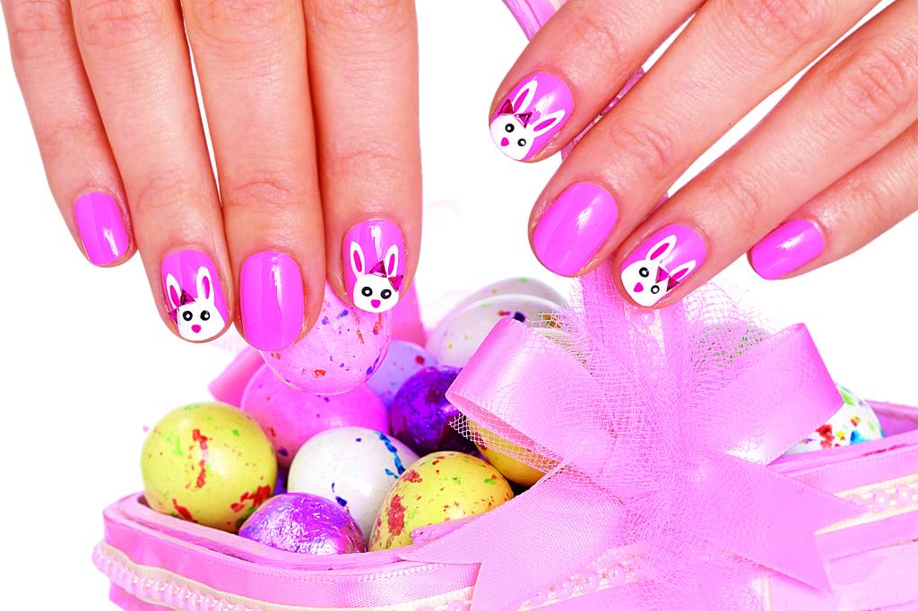 easter bunny nails