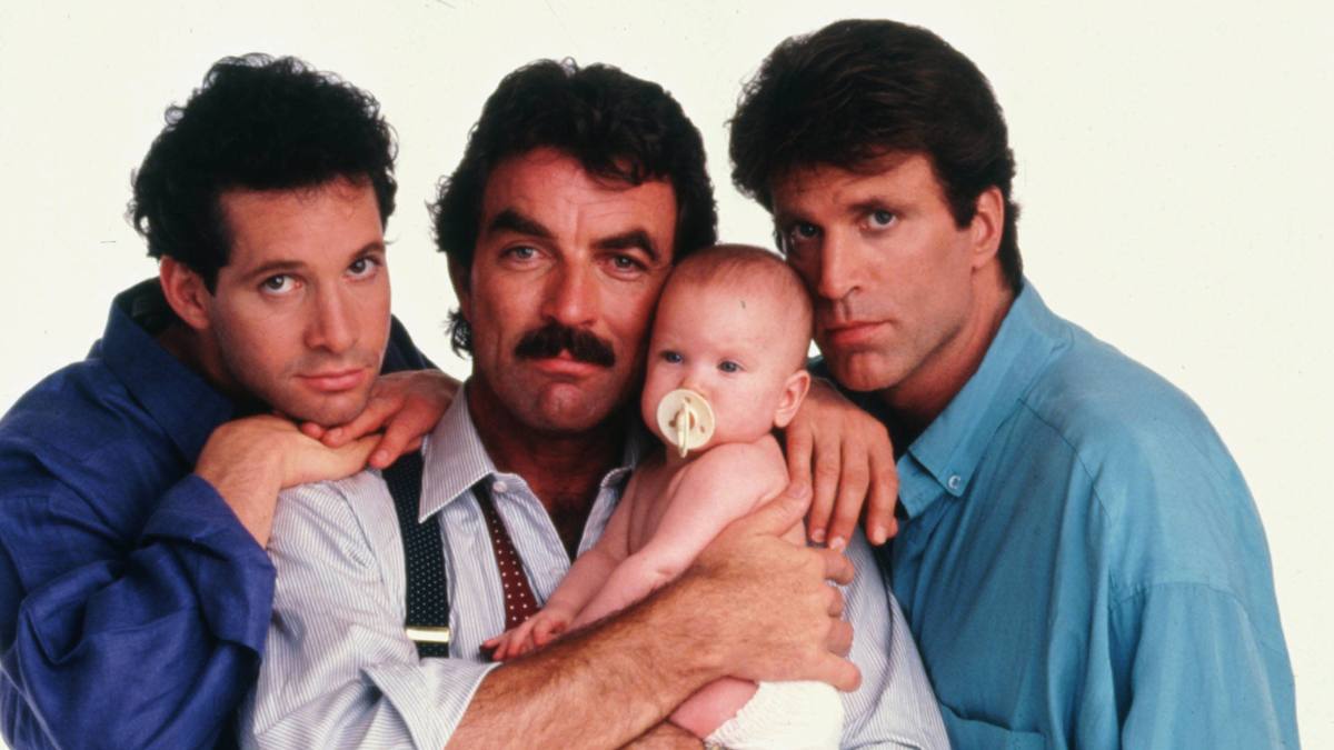 Three men and a baby