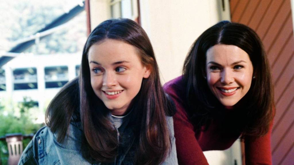 Two women smiling; Alexis Bledel movies and tv shows