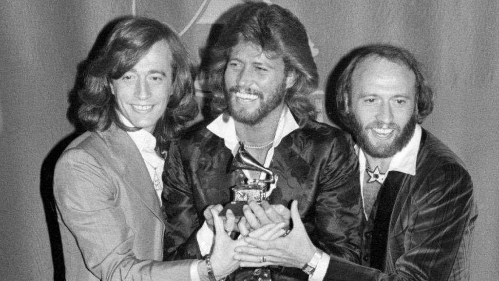 Bee Gees with grammy award