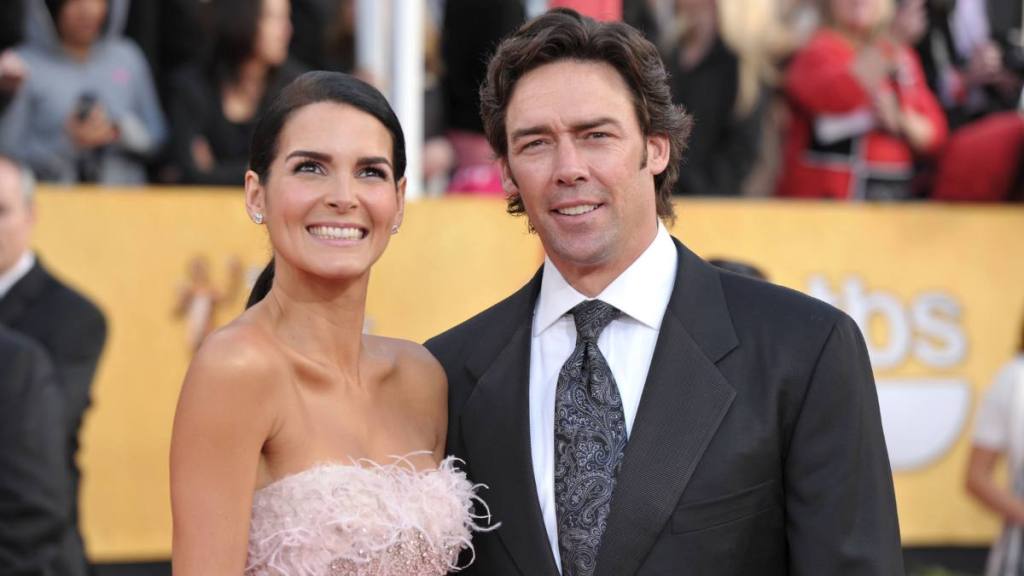 The actress with Jason Sehorn in 2011 Angie Harmon