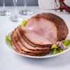 Cola cooked ham on a plate