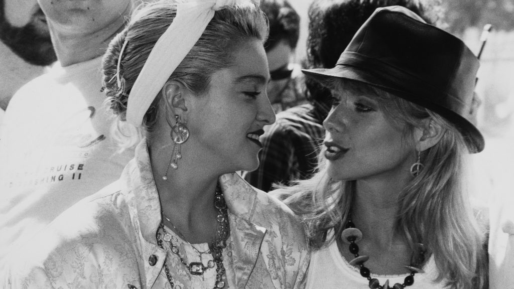 Madonna and Rosanna Arquette, 1985
