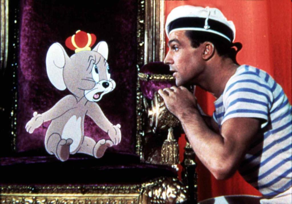 Gene Kelly and Jerry the mouse in 'Anchors Away' 1945