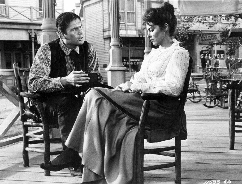 The actress with Fess Parker in 1959's The Hangman