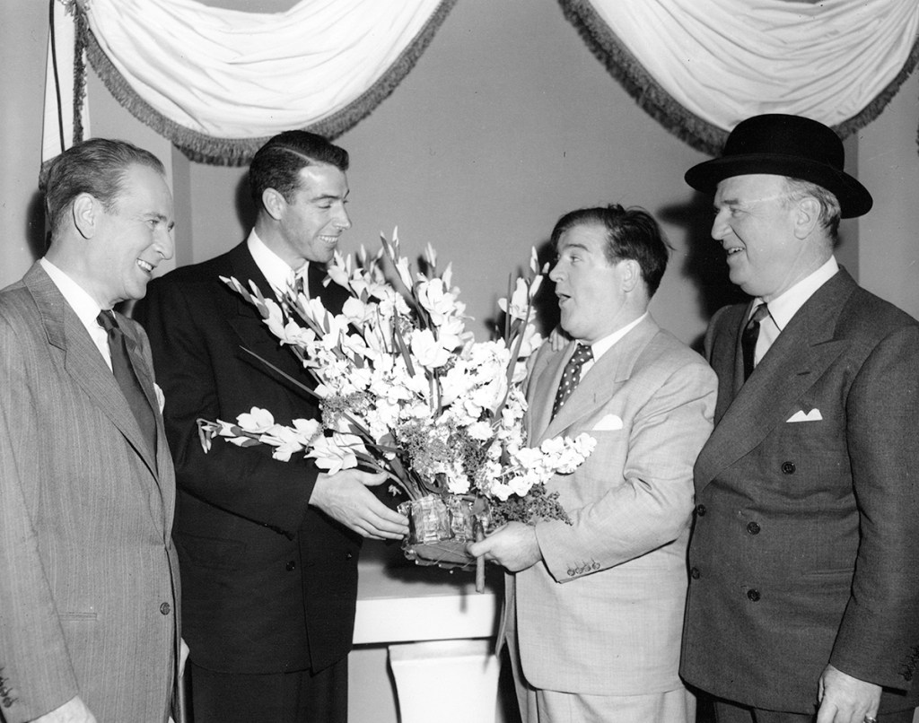 William Frawley with Abbott and Costello and Joe DiMaggio