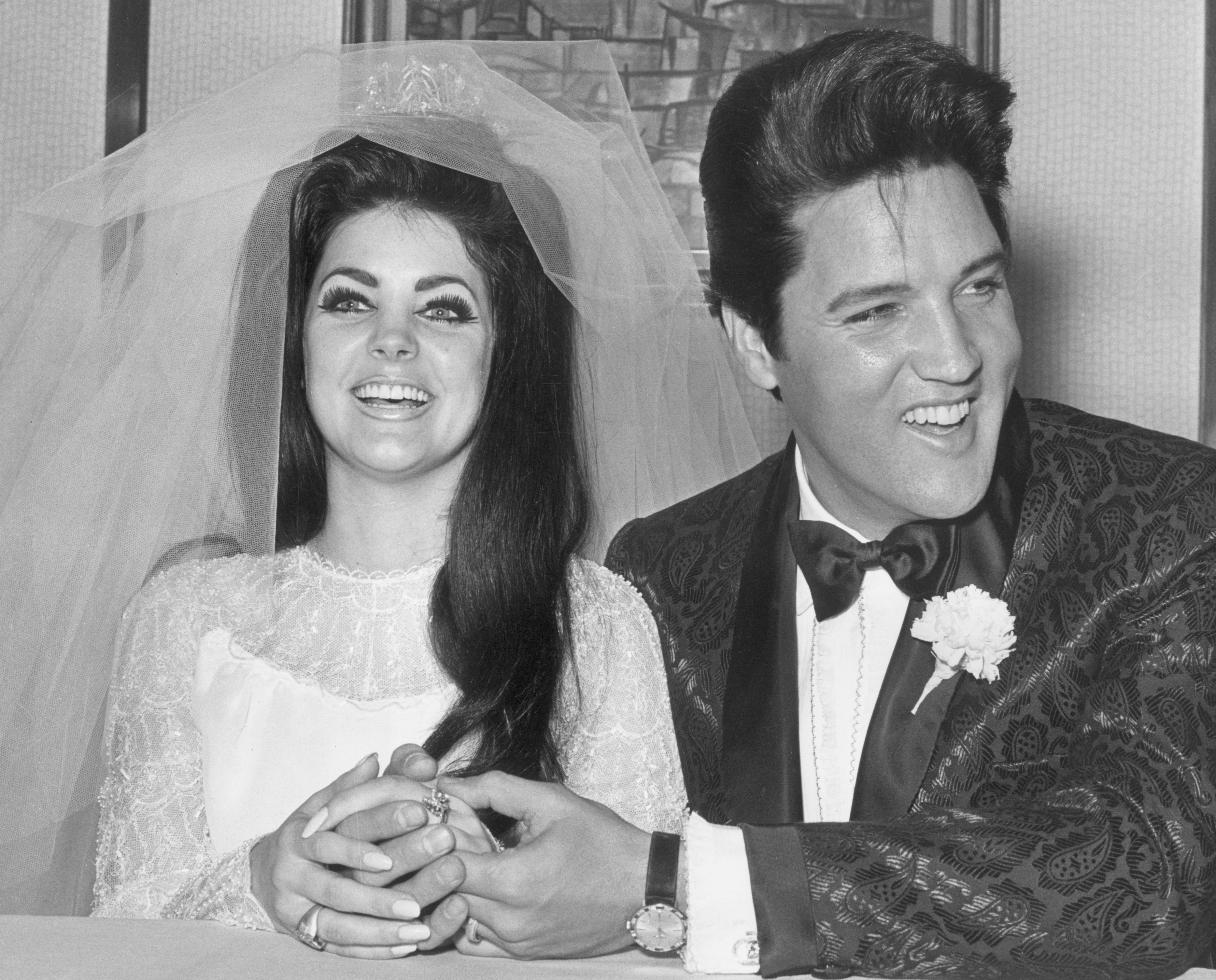 The famed couple on their wedding day, 1967