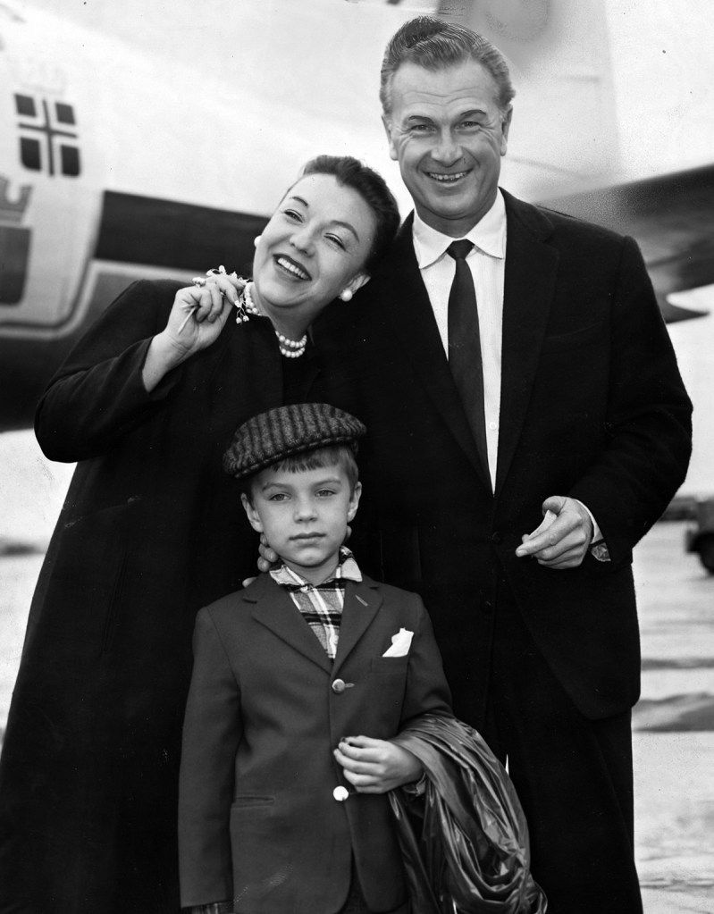 The actor and his family, 1957
