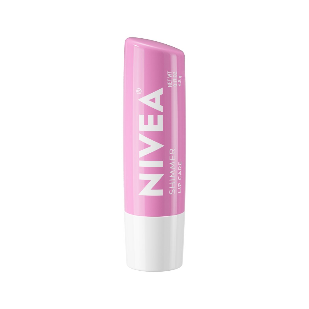 Nivea Lip Balm in Pink Shimmer, one of the celebrity favorite drugstore beauty products