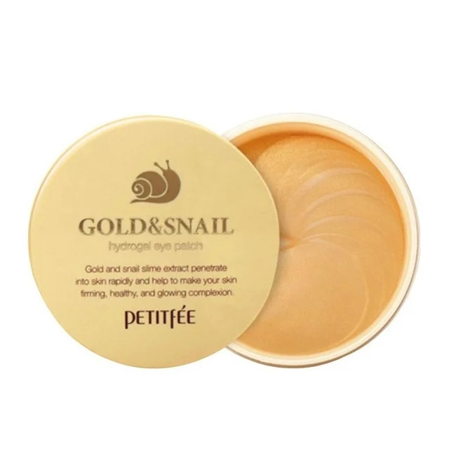 Petitfee Gold & Snail Hydrogel Eye Patches, one of the celebrity favorite drugstore beauty products