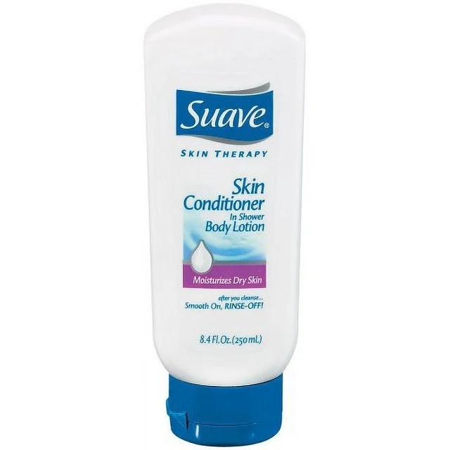Suave Skin Therapy Skin Conditioner In-Shower Body Lotion, one of the celebrity favorite drugstore beauty products