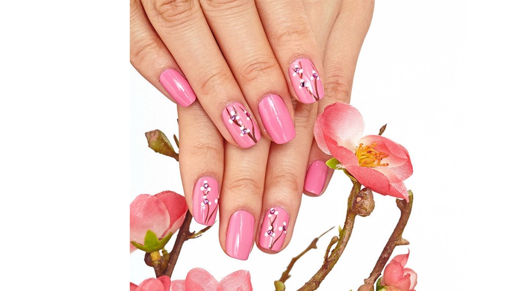 cherry blossom Easter nail designs