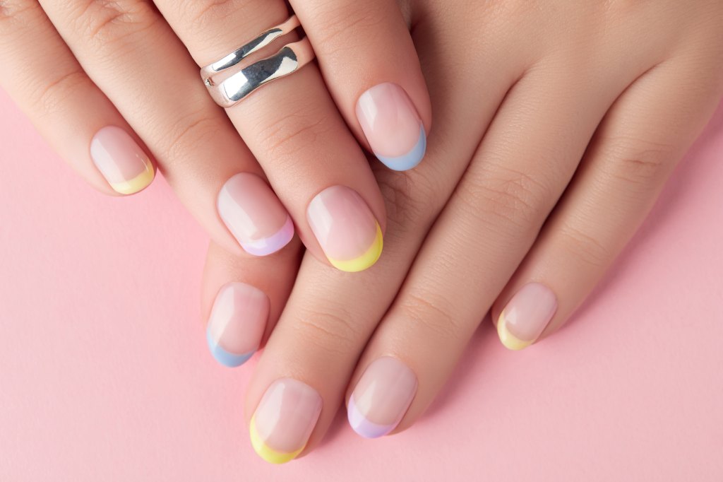 Easter nails french tips