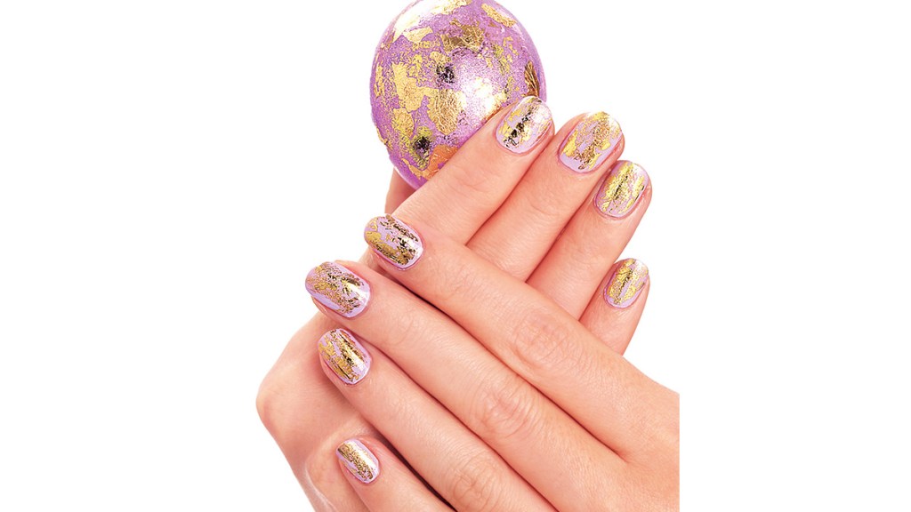gold easter egg Easter nail designs