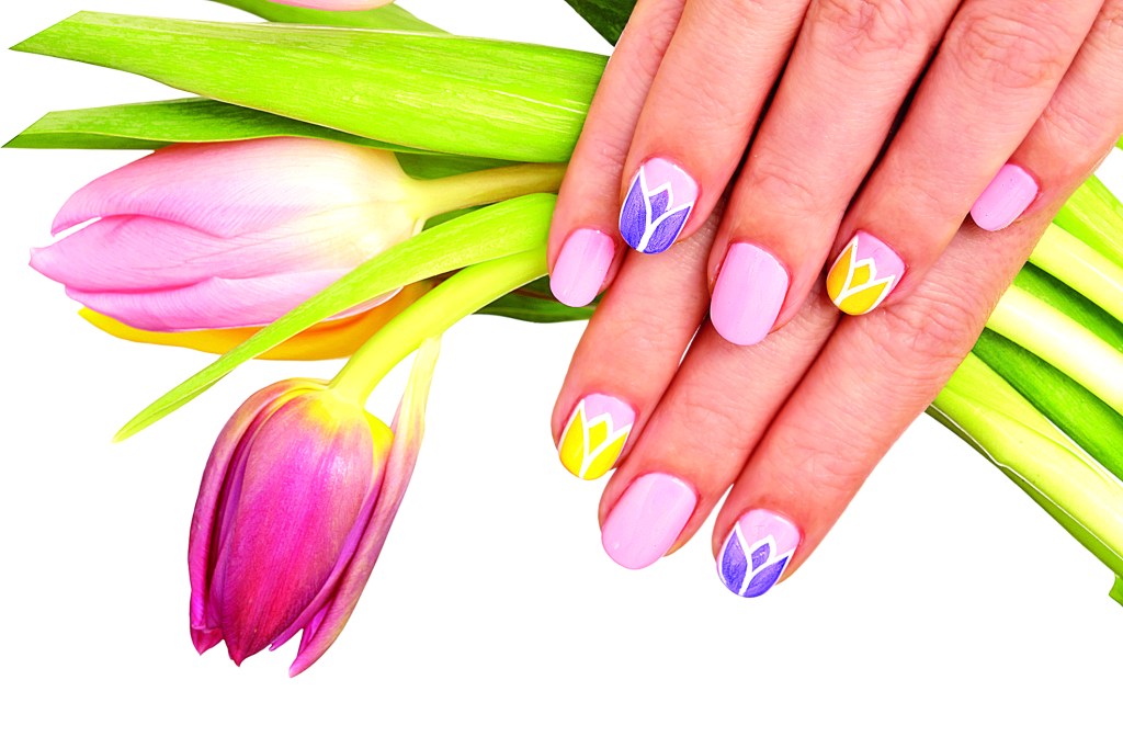 Tulip Easter nail designs