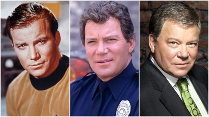 William Shatner in Star Trek (1966), T.J. Hooker (1982) and Boston Legal (2004)