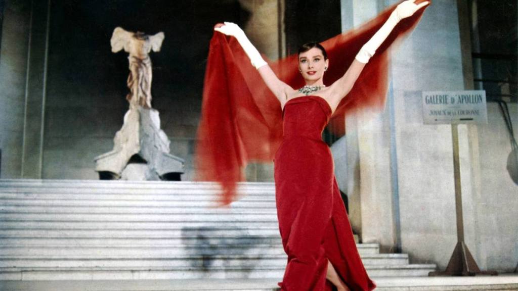 Audrey Hepburn on set in 1957