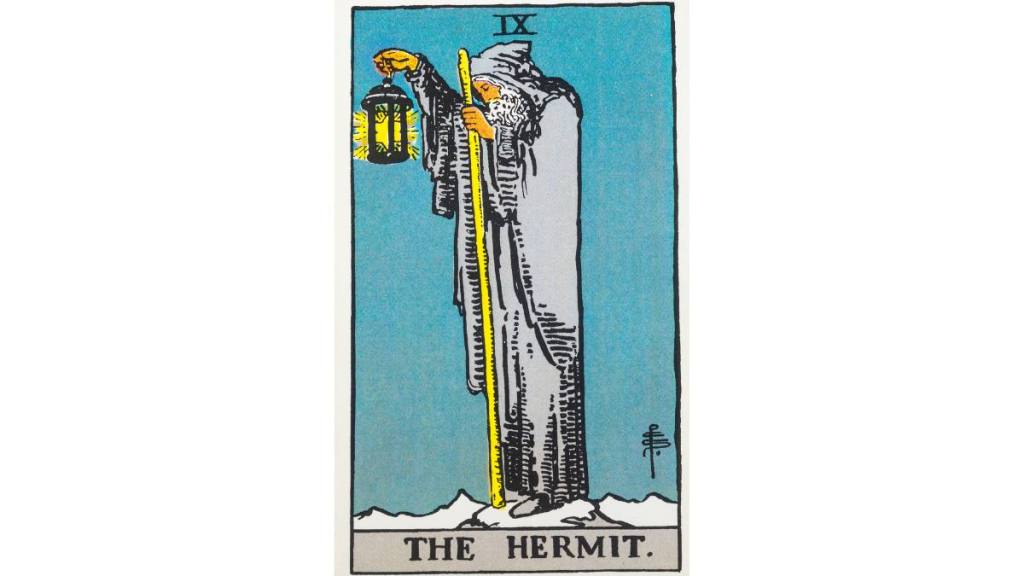 beginner tarot spread: Tarot cards "THE HERMIT.