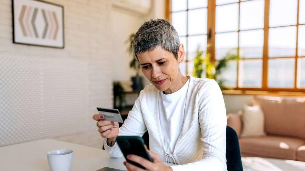 Woman falling for AI scams