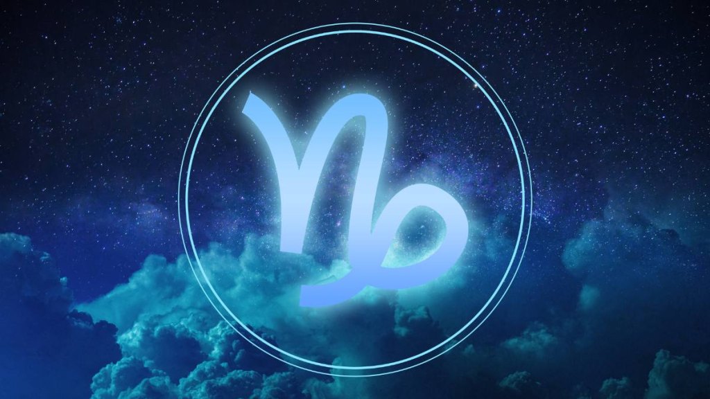 Capricorn Zodiac Sign on a colorful background