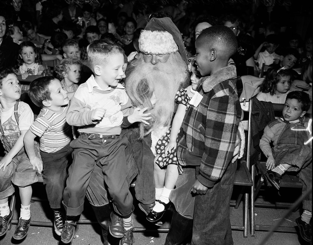 Alan Hale Jr as Santa Claus in 1953