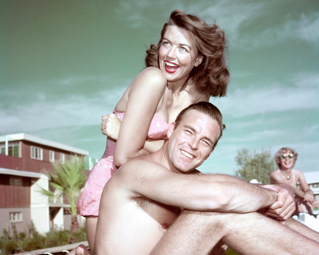 Actors Yvonne De Carlo and Scott Brady, circa 1955