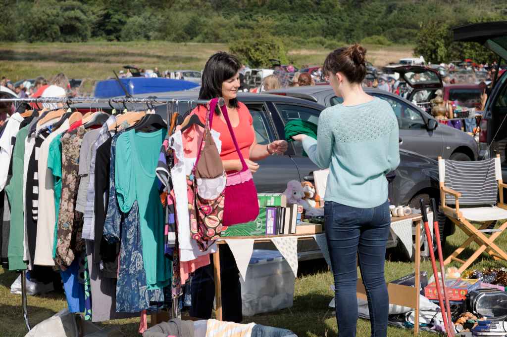 People at a yard sale