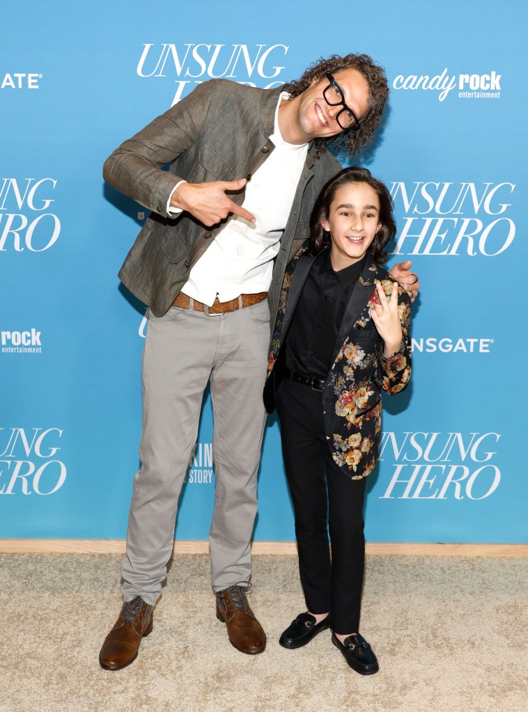 Luke Smallbone and JJ Pantano at the Unsung Hero movie Premiere
