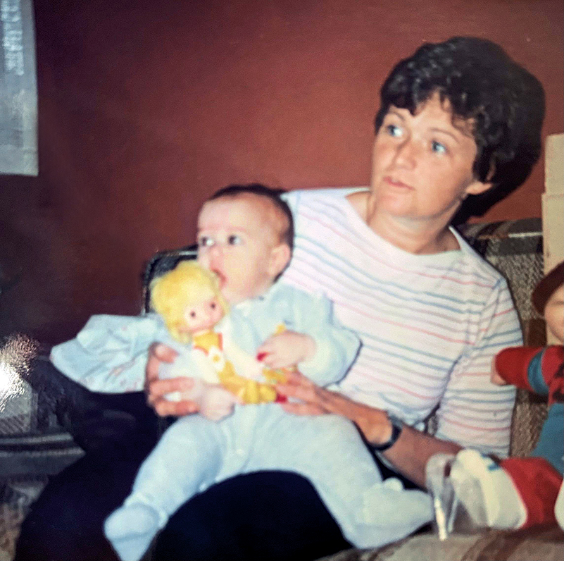 Julia, holding Eileen when she was an infant