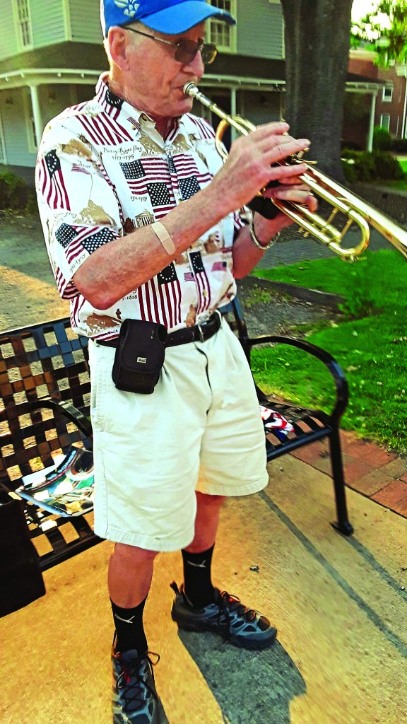Larry first dug out his old trumpet to play taps in a nationwide event held on Memorial Day 2020
