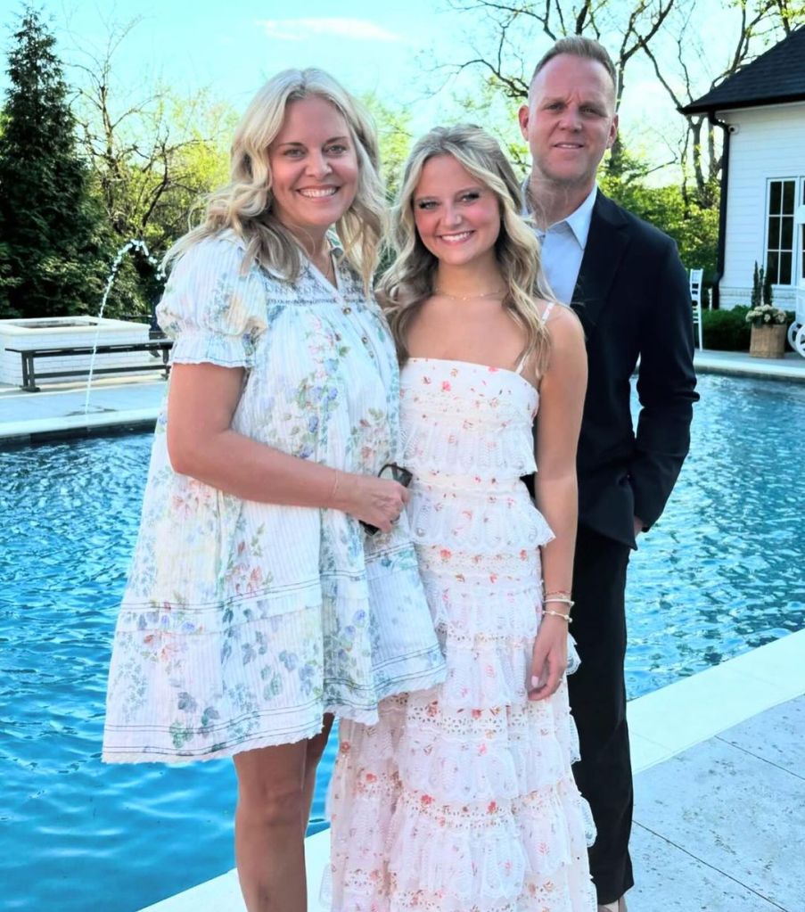 Matthew West with his wife and Lulu at her graduation party