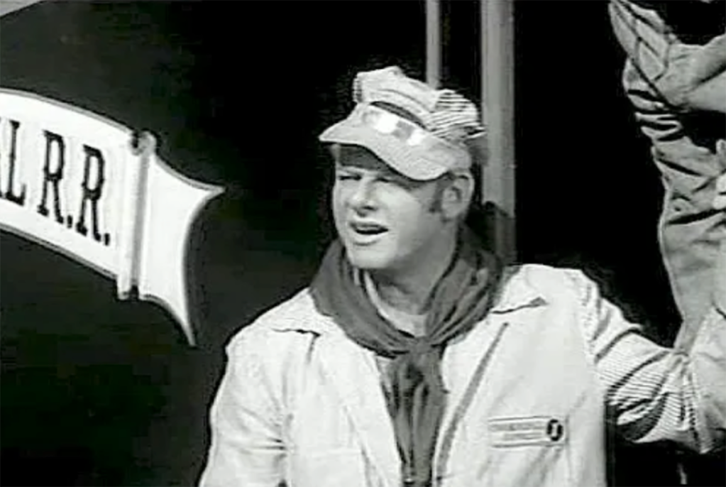 Alan Hale Jr as Casey Jones in the 1957 to 1958 series of the same name