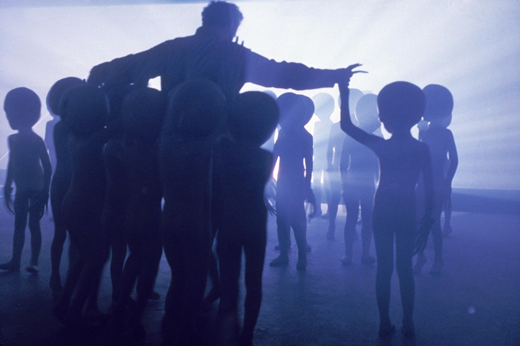 Roy Neary (Richard Dreyfuss) towards the end of Close Encounters of the Third Kind, 1977