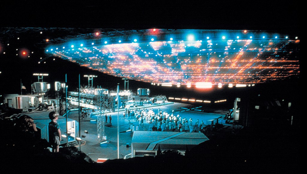 Humanity encounters alien life for the first time in this climactic moment from 1977's  Close Encounters of the Third Kind