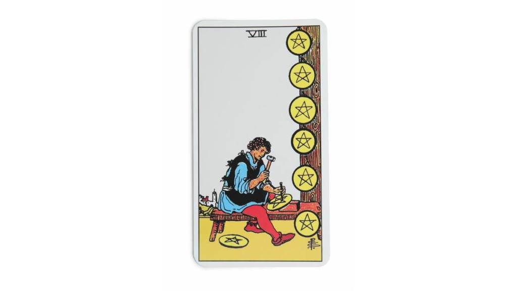 The eight of pentacles