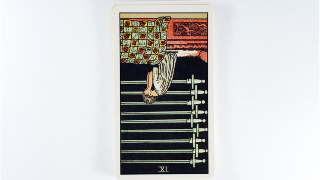 June 2024 tarotscope for Capricorn: 9 of Swords, reversed