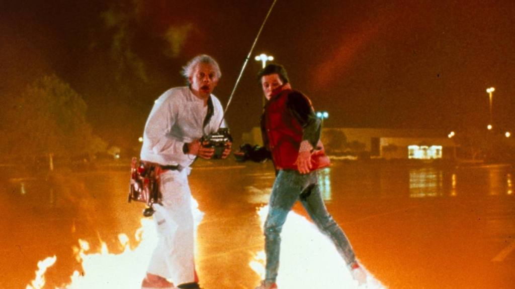 Michael J. Fox and Christopher Lloyd (1985) (Back to The Future Trivia)