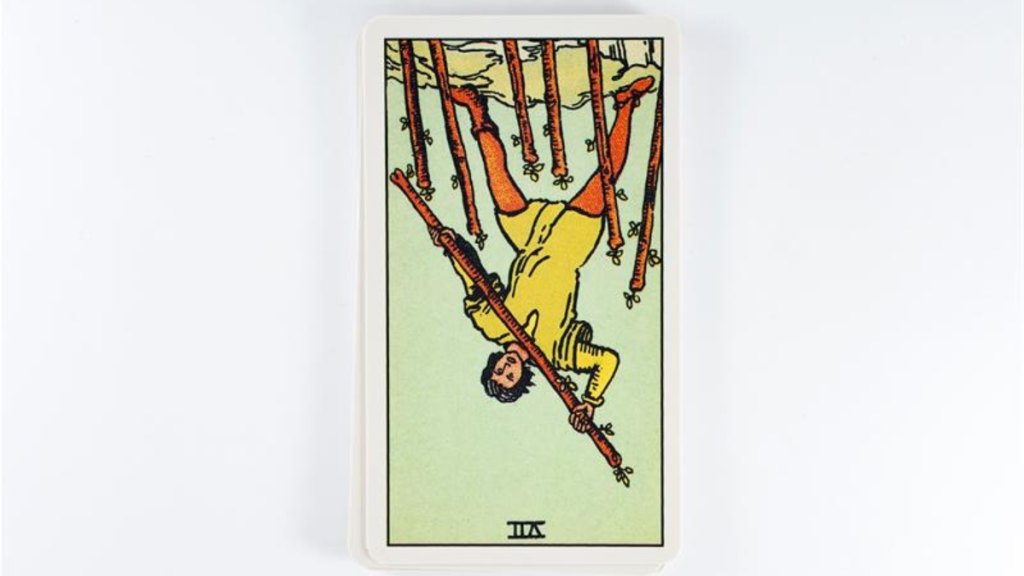 June 2024 tarotscope for Cancer: Seven of Wands, reversed