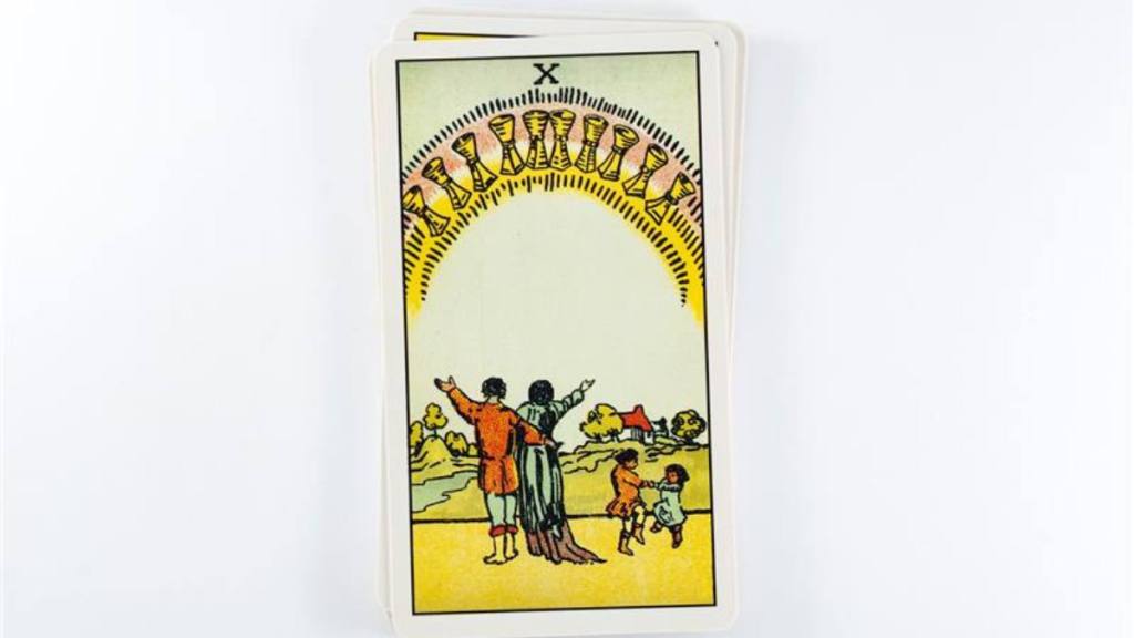relationship tarot spread: The ten of cups card