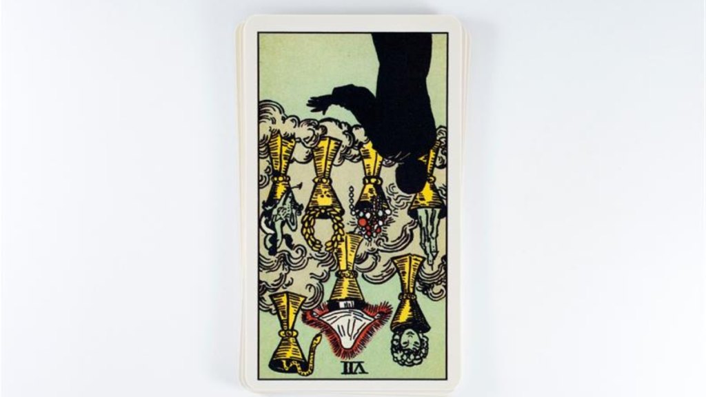 Sagittarius: Seven of Cups, reversed