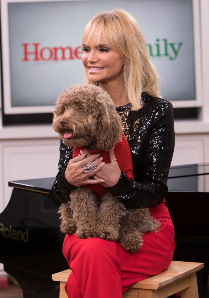 Kristin Chenoweth with her dog in 2019 celebrity dogs