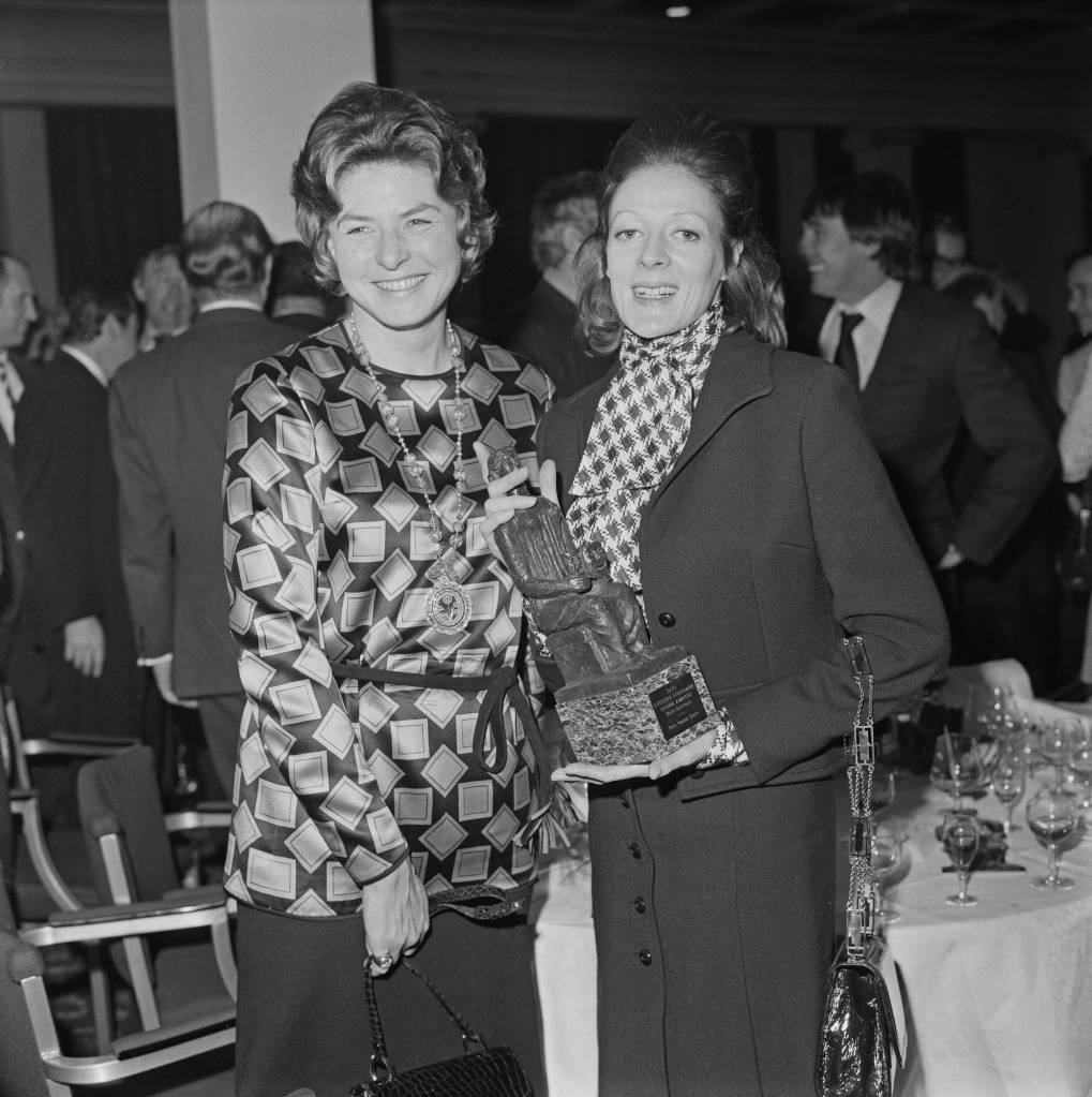 The English actress with Ingrid Bergman, 1971