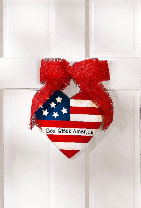 Memorial Day crafts: "God Bless America" Heart