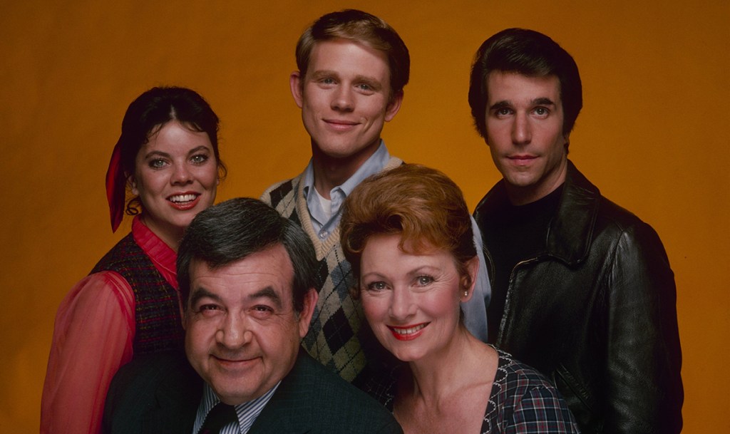 The cast of Happy Days, 1976