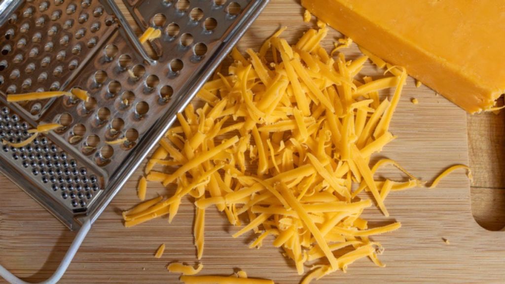 freshly grated cheddar cheese used for homemade cheese crackers