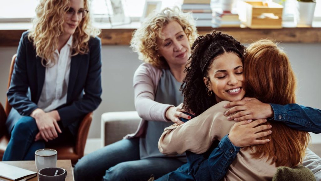 Group of women supporting each other