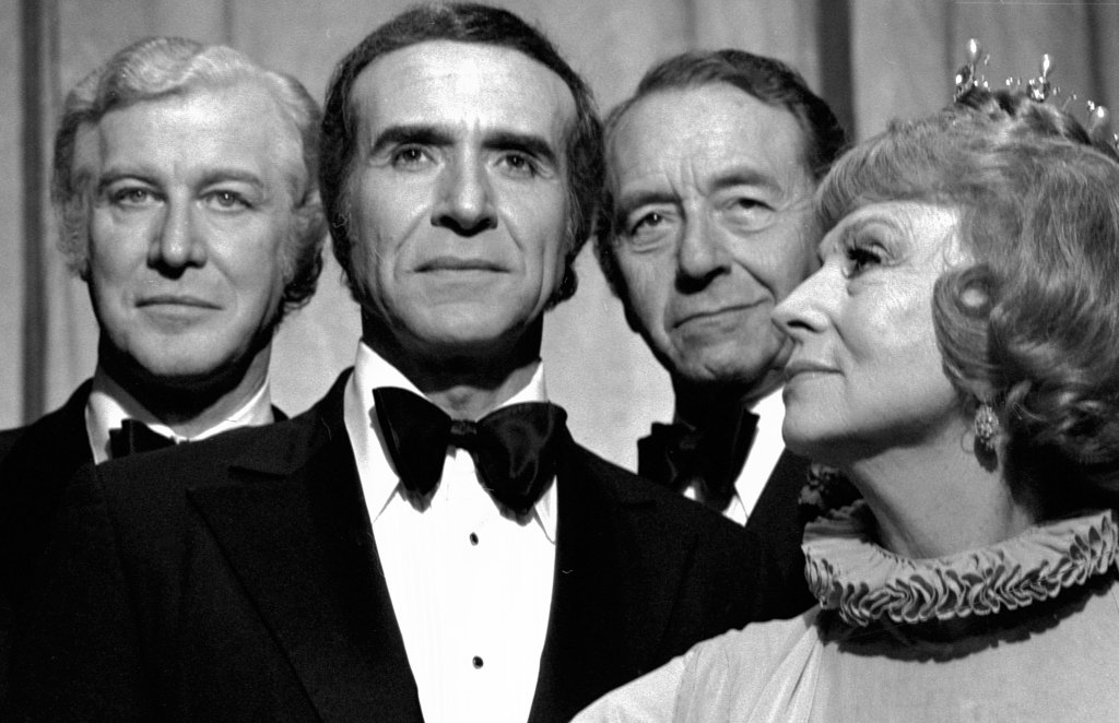 The cast of 'Don Juan in Hell' (by George Bernard Shaw) on Broadway, New York, New York, January 1973.