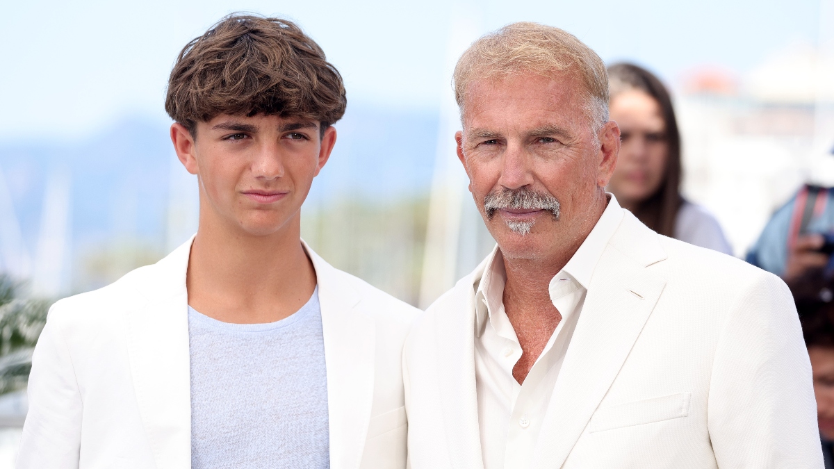 Kevin Costner and Hayes Costner, 2024