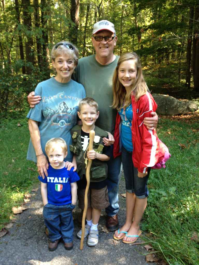 Lanita Bradley Boyd with her husband, Steve and their grandchildren