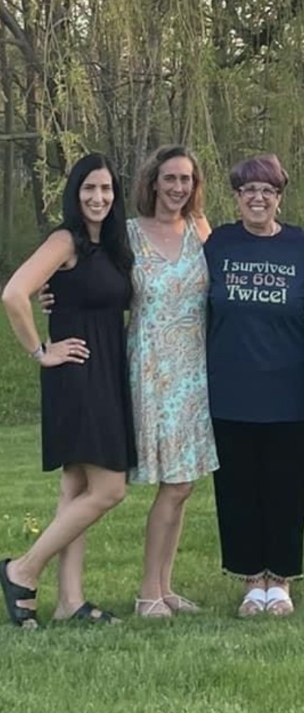 Pamela Klemm with her two daughters who experienced the heavenly scent